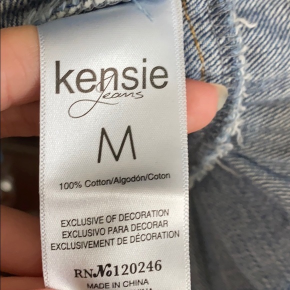 Kensie Jeans Ruffled Jean Jacket NWT - Picture 6 of 6